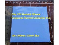 100×100mm×2.0mm Blue GPU CPU Heatsink Silicone Compound Thermal Conductive Pad