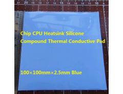100×100mm×2.5mm Blue GPU CPU Heatsink Silicone Compound Thermal Conductive Pad
