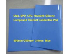 400×200×3.0mm Blue Chip CPU Heatsink Silicone Compound Thermal Conductive Pad