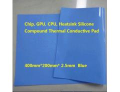 400×200×2.5mm Blue Chip CPU Heatsink Silicone Compound Thermal Conductive Pad