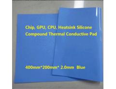 400×200×2.0mm Blue Chip CPU Heatsink Silicone Compound Thermal Conductive Pad